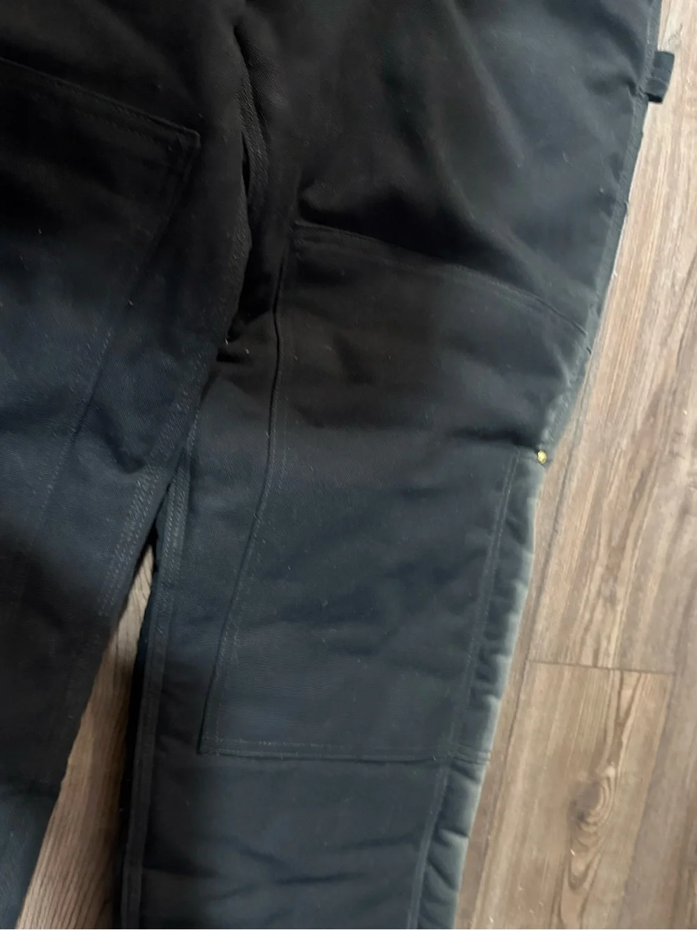 Vintage Y2K Carhartt R03 BLK Insulated Duck Bib Overalls 38x30 - Picture 5 of 5